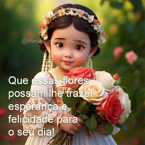 Que essas flores possam lhe trazer esperança e felicidade para o seu dia!